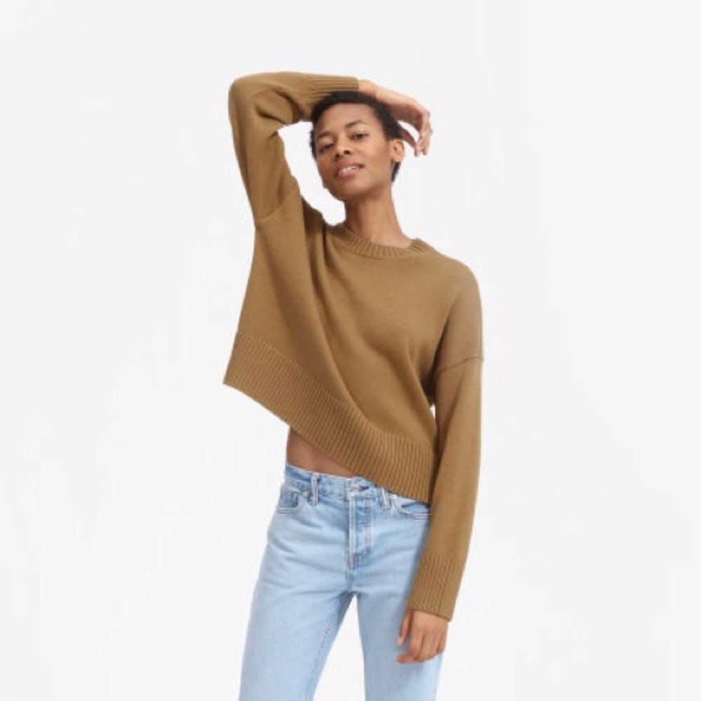 Soft Cotton Square Crew - Brown - Sz Small